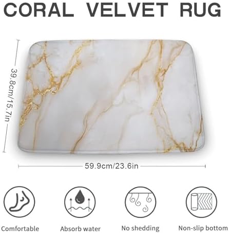 Pale Colours Marble Texture Bathroom Door Rug Mat
