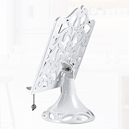 Adjustable Metal Cookbook Stand White