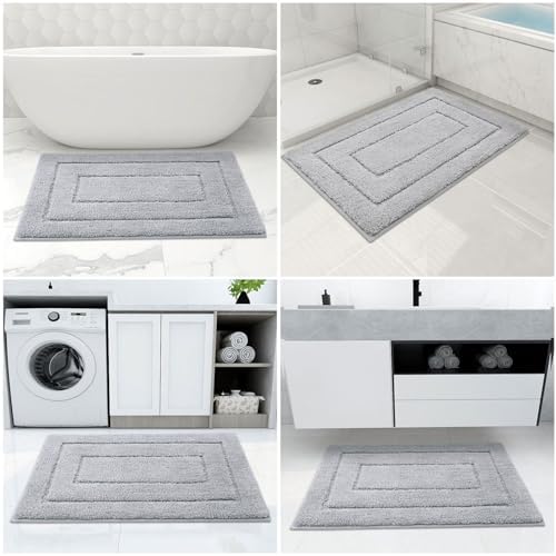 Buganda 30x20 Bath Rug Plush Microfiber Non-Slip Absorbent Machine Washable