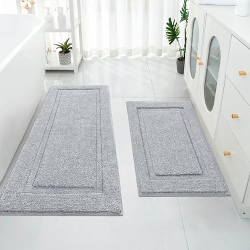 SHACOS Gray Super Soft Bath Rug 20x47