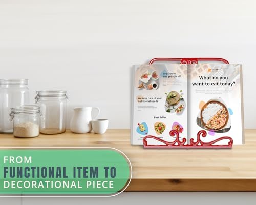 Comfify Cast Iron Recipe Stand - Durable Elegant for Kitchen Convenience