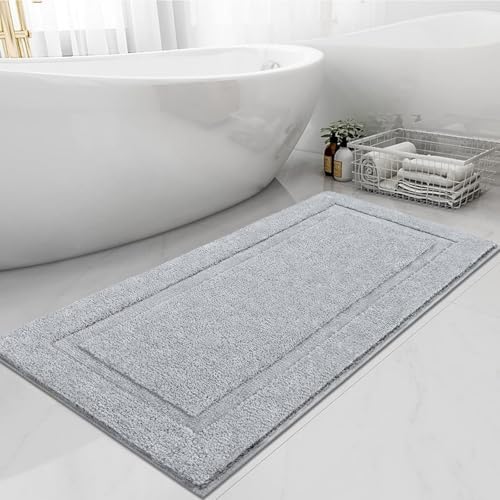 SHACOS Gray Super Soft Bath Rug 20x47