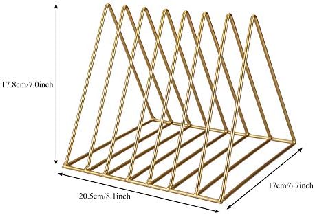 Bookshelf Creative Iron Triangle for Books Magazines