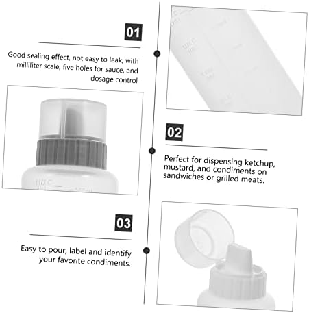 Safe Leak-Proof Squeeze Bottles for Dressing Sauce 350ml x4