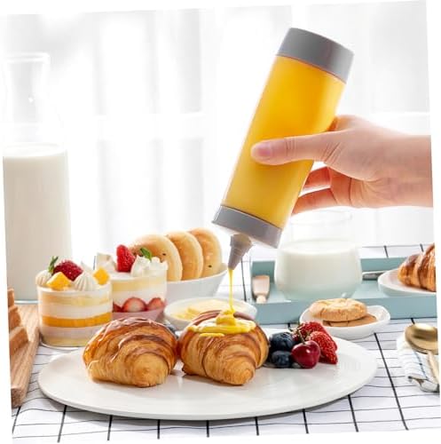 OKUMEYR Premium 4Pcs Condiment Squeeze Bottles Set