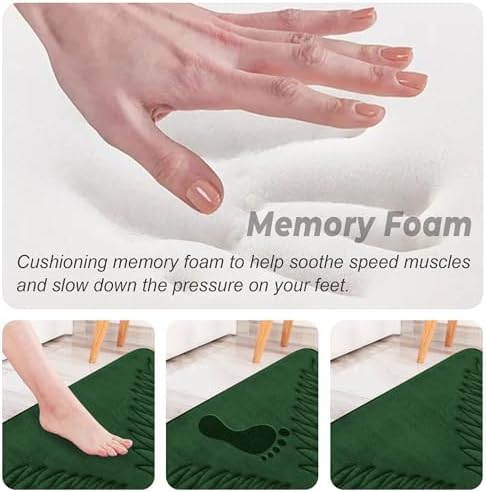 Voofly Memory Foam Bath Mat 32 X 20 Green