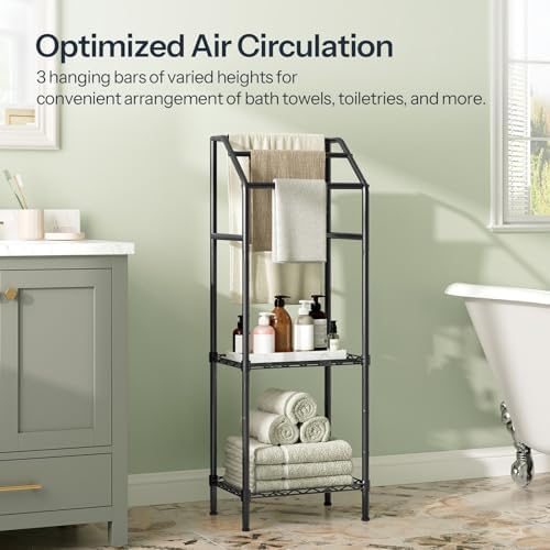 HOOBRO 478 Tall Freestanding Towel Rack with 3 Tiers