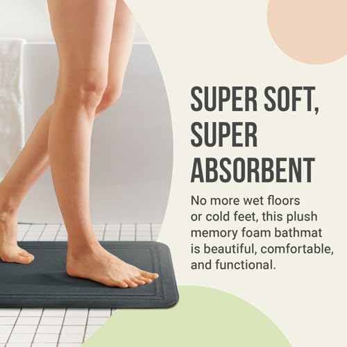 ITSOFT Luxury Memory Foam Bath Mat 31x20