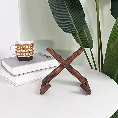 Rustic Brown Kitchen Counter Cookbook Stand for Recipe Book More