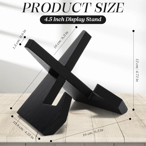 6-Piece Wooden Cookbook Stand Black