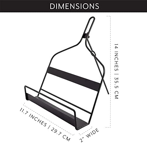 AuldHome Rustic Black Metal Cookbook Stand 1