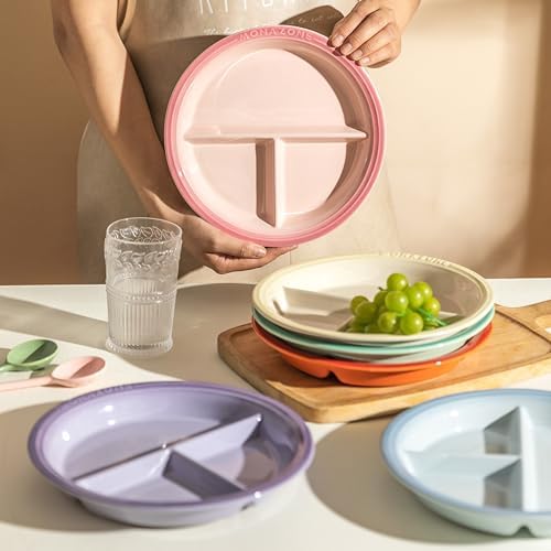 Portion Control Plate with 3 Compartments for Weight Loss