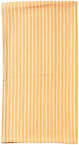 ACCENTHOME Cotton Hand Towels Set of 4 - Geometric Print Yellow