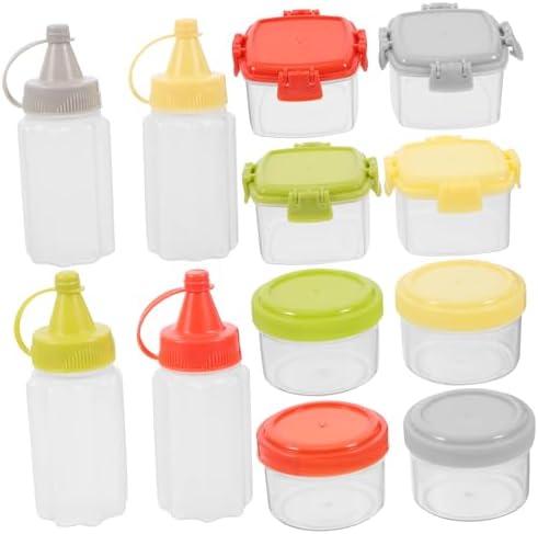 FELTECHELECTRMini Salad Dressing Ketchup Set 12 Piece Condiment Squeeze Bottles