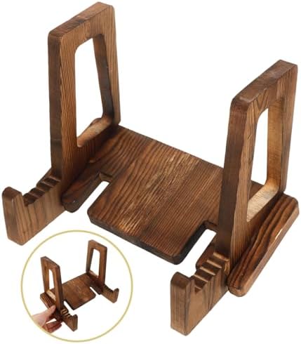 Magiclulu Retro Wood sAdjustable Retro Wooden Book Stand cookbook Holder Lap desk Organizer