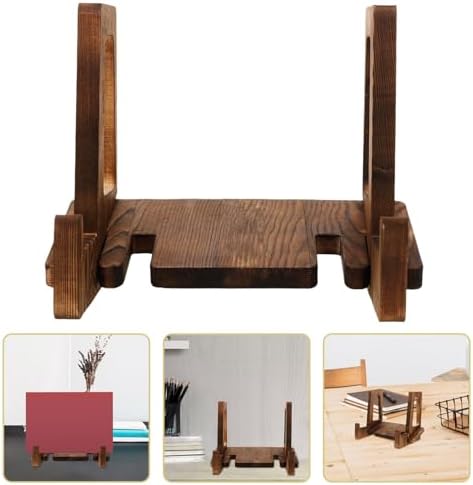 Magiclulu Retro Wood sAdjustable Retro Wooden Book Stand cookbook Holder Lap desk Organizer