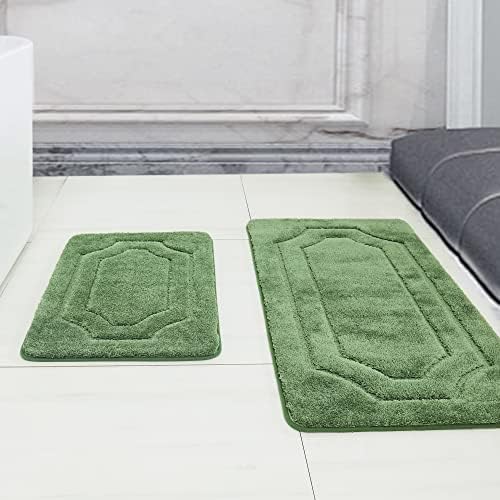 Premium Soft Bath Mat Non-Slip Quick Dry Green