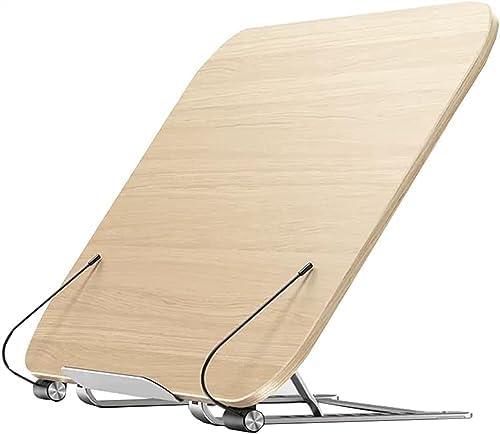 JACCOSLarge Wooden Cooking Book Stand Adjustable Height Foldable