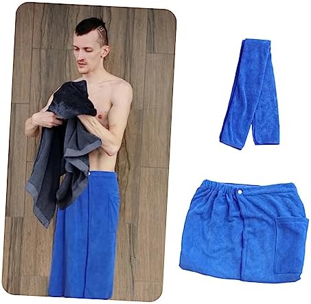 Stylish Mens Bath Robe Beach Towel Set for Adults