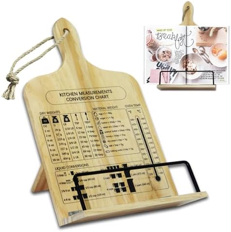 Wooden Recipe Book Holder Dhnvcud Kitchen Cookbook Stand