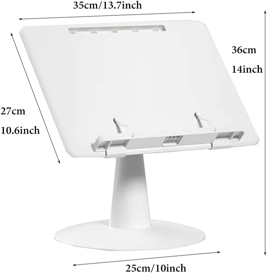 FaLkiN Adjustable Cookbook Stand Foldable Reading Holder for Desk and Kitchen