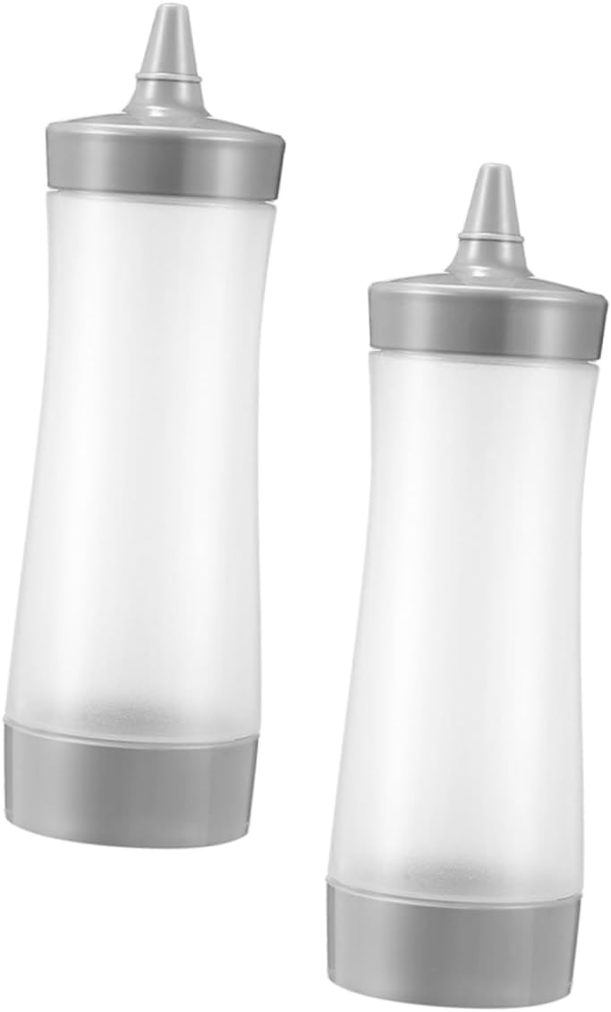 MERRYHAPY 2-Pack Leakproof Salad Dressing Squeeze Bottles