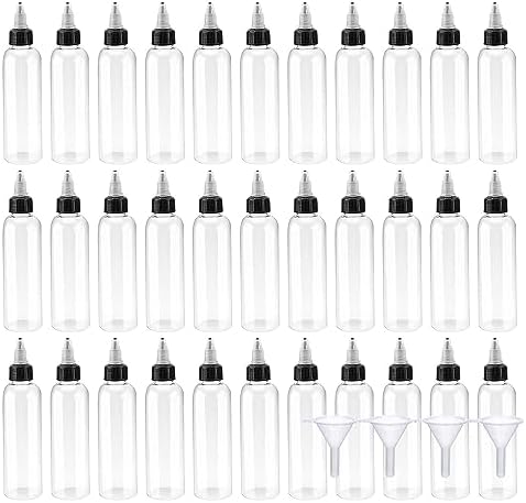 Durable 4 oz Plastic Squeeze Bottles for Kitchen Crafts