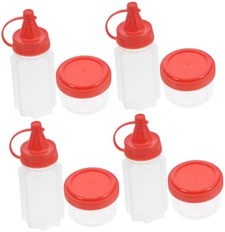 Transparent Squeeze Bottle Condiment Holder PP Material Leak-Proof Design Compact Portable