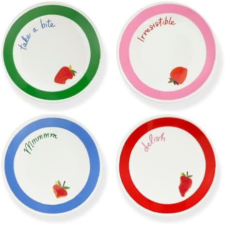 Kate Spade New York Adventure Stripe Melamine Dinner Plate Set 4-piece