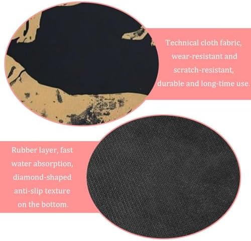 Etoenbrc Non-Slip Soft Memory Foam Bath Mat Yellow Pet Dog Pattern