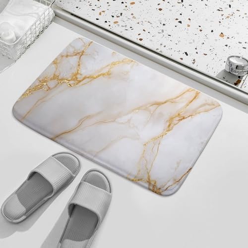 Pale Colours Marble Texture Bathroom Door Rug Mat