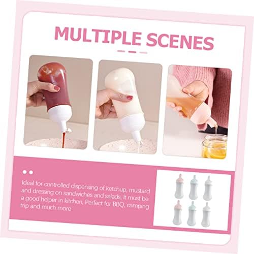 FELTECHELECTR 6pcs Ketchup Squeeze Bottles Set