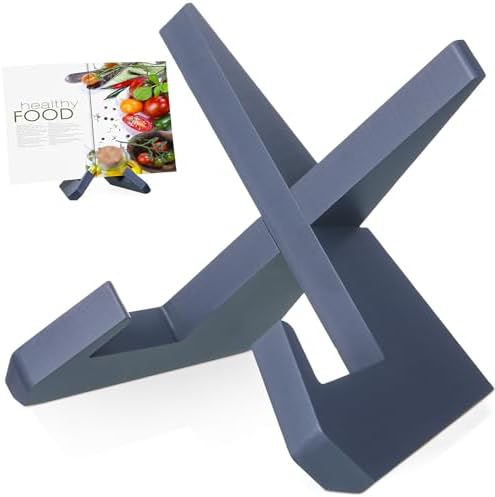 Sturdy Wooden Cookbook Stand Rustic Design for Kitchen Counterylabel Kitchen Bathroom