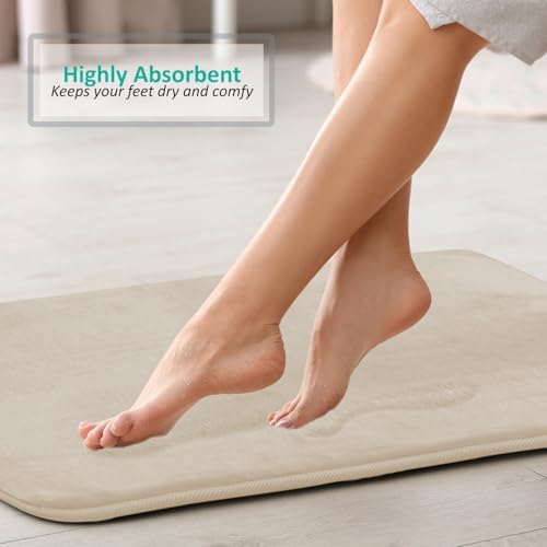 Clara Clark 3-Piece Bath Rugs Set for the Bathroom