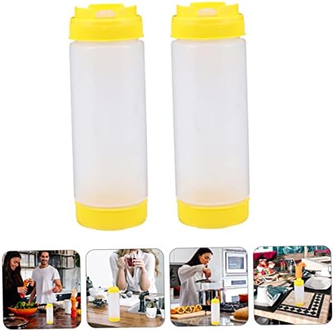 Cabilock Dual-Head Sauce Bottles - Portion Control No-Spill
