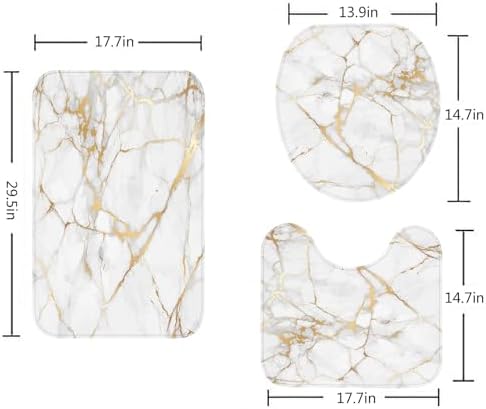 CAPSCEOLLCozy Memory Foam Bath Mat Set for the Bathroom