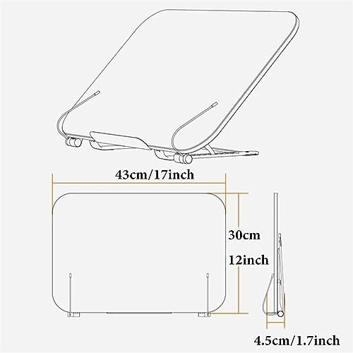 JACCOSLarge Wooden Cooking Book Stand Adjustable Height Foldable