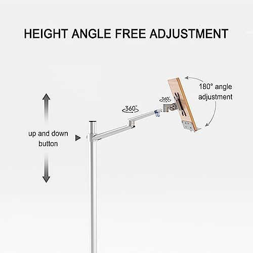 Adjustable Wooden Book Holder Floor Stand for Hands-Free Reading