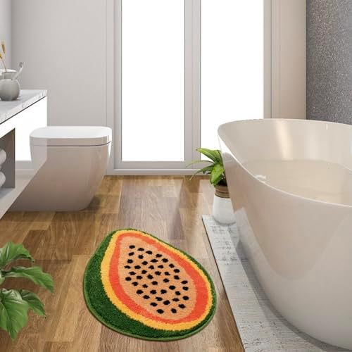 Adorable Papaya-Shaped Bath Mat for Bathroom Kitchen Use
