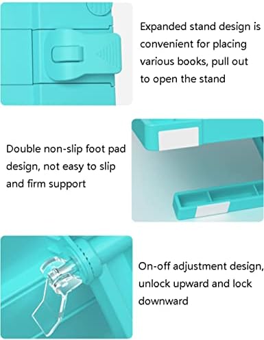 Adjustable Angle Hands-Free Plastic Book Stand