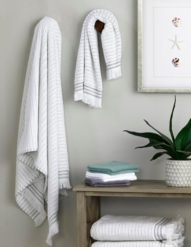 SKL Home Subtle Stripe Bath Towel Sage