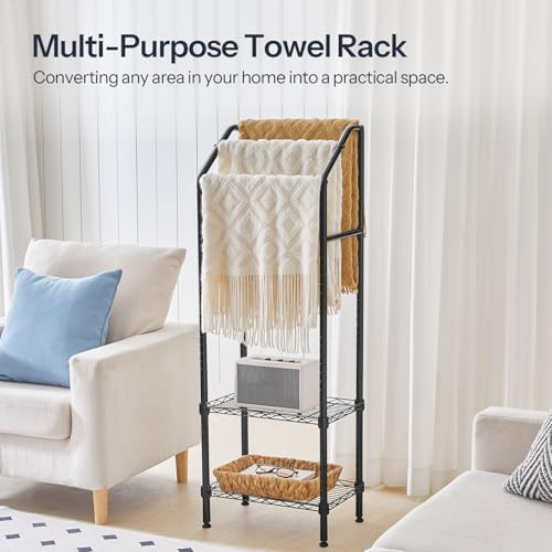 HOOBRO 478 Tall Freestanding Towel Rack with 3 Tiers