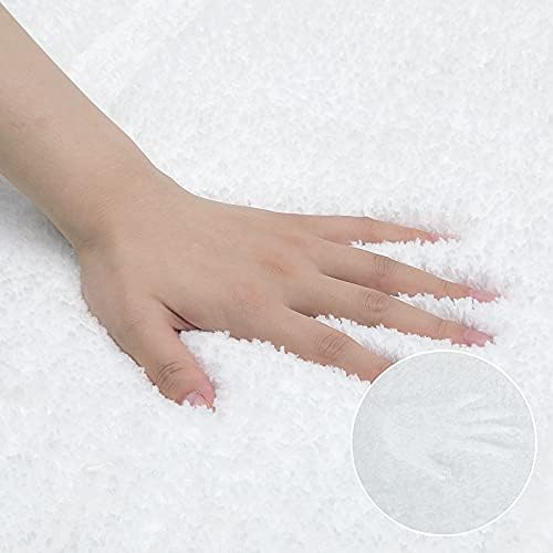 Luxurious Soft Microfiber Bathroom Rugs Set 2 Pieces 16x24 20x32 inch