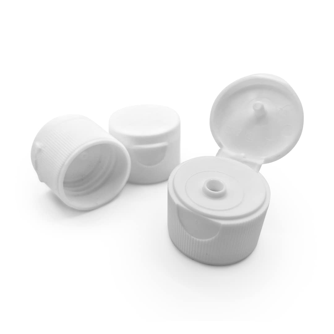 24410 White Flip-Top Squeeze Bottle Caps 12-Pack