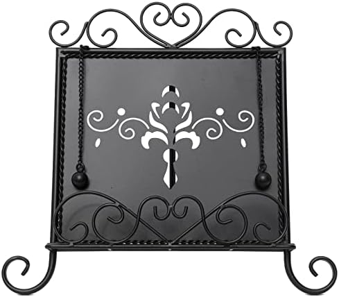 SwallowLiving Antique Metal Cookbook Stand with Adjustable Arm