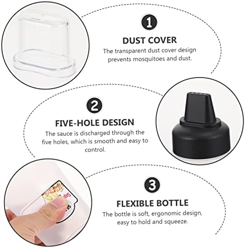 Holidoyo Portable Refillable Condiment Squeeze Bottle