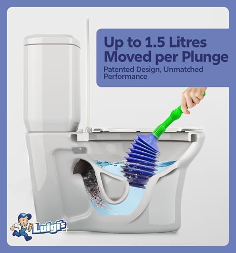 Luigis Toilet Plunger Best Unblocker Snake Design Eco-Friendly Clog Master
