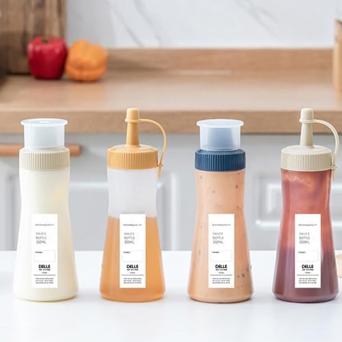 3 Pcs Condiment Squeeze Bottles for Kitchen Dining
