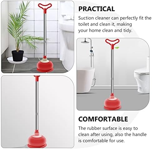 Angoily Heavy Duty Rubber Toilet Plunger with Long Handle