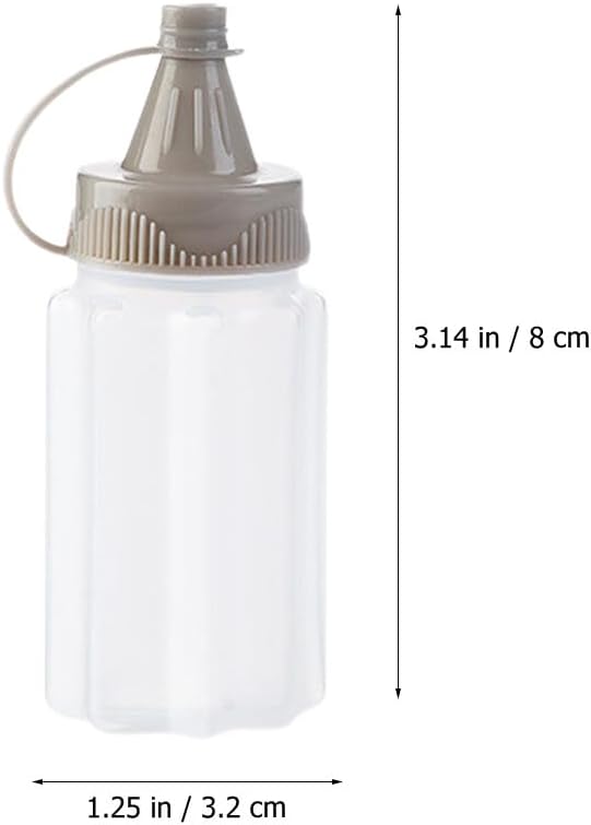 4-Piece White Plastic Squeeze Condiment Bottles Set